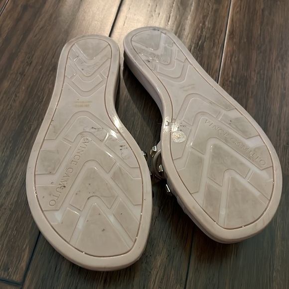 Vince Camuto Blush Jelly Sandals with gold studs - Picture 3 of 3